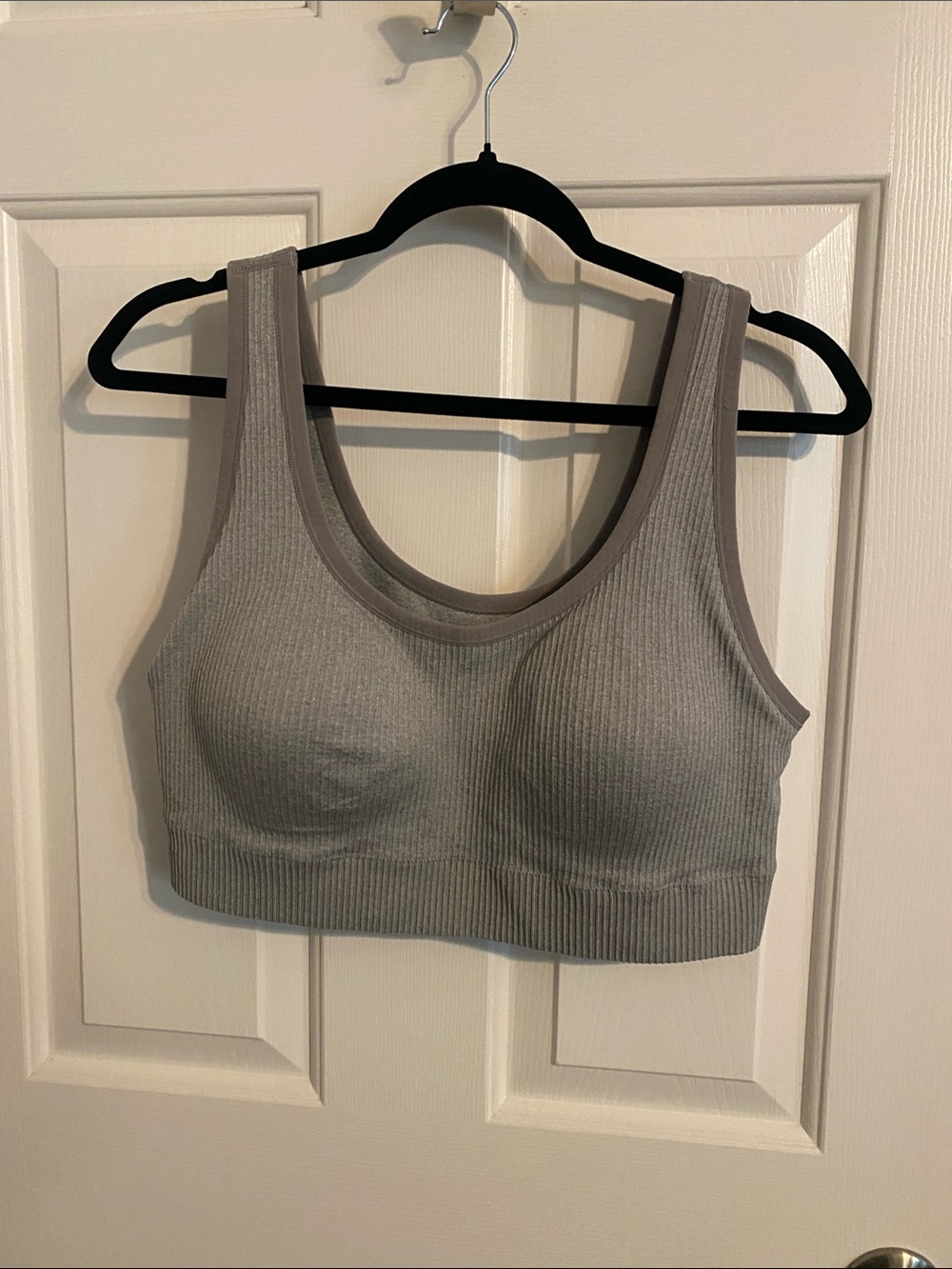 Torrid Seamless Ribbed Scoop Neck Bralette - Gray